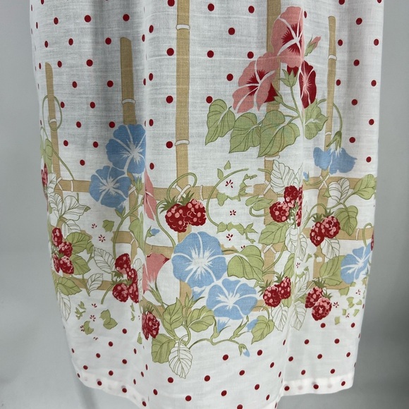 Dan-Ellen vintage, granny cottage core floral, polkadot snap front house dress - Picture 12 of 14